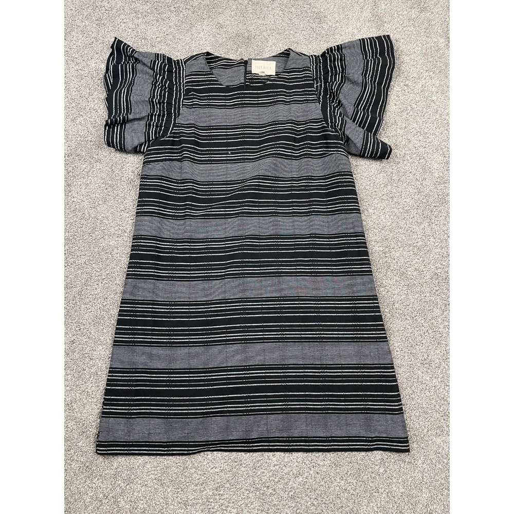 Moon River Dress Womens Medium Black Dark Academia Ruffle Whimsigoth Minimal